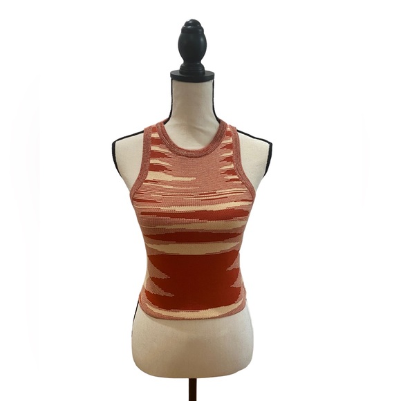 Tops - Abstract Print Knit Tank Top